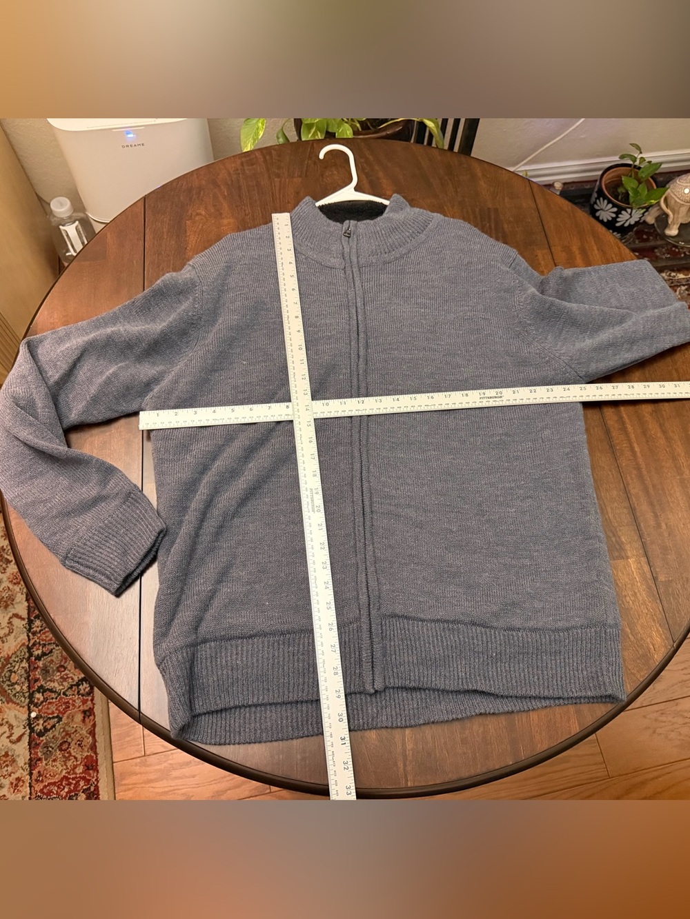 Weatherproof Men's Zip-Up Knit Sweater Jacket - Charcoal Gray